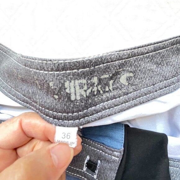 Rip Curl Board Shorts Stretch Blue and Cream with Hawaiian Print - Picture 7 of 7